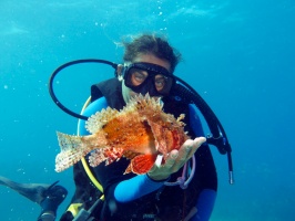 Arnie with a Scorpionfish IMG 3147